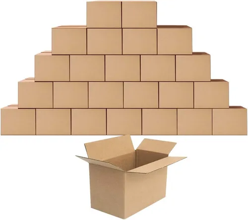 Miniatura 13 de Cajas de envío con embalaje de 8 x 6 x 4 pulgadas, cajas de cartón corrugado pequeñas de kraft para mudanzas, envíos por correo, 25 unidades 25