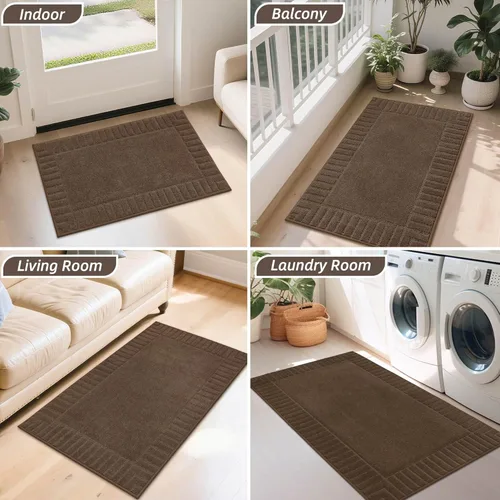 Miniatura 8 de BEQHAUSE Tapetes antideslizantes para puertas principales, lavables y de bajo perfil, para la entrada de la puerta principal, tapetes absorbentes