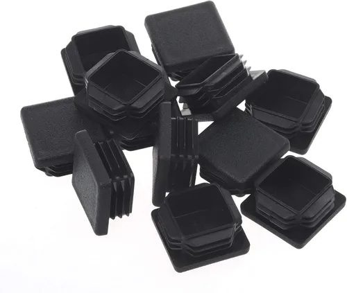 Miniatura 6 de Tapones cuadrados de plástico de 1 pulgada, tubo de 1 pulgada de diámetro exterior de 1 x 1 pulgada, tapas de acero para patas de silla