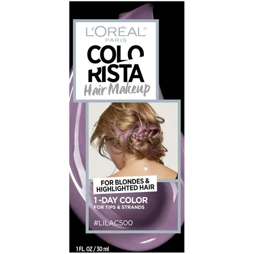 Miniatura 22 de L'Oreal Paris - Maquillaje temporal para el cabello de 1 día para morenas, azul 60, 1 onza líquida