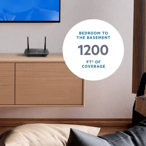 Miniatura 3 de Linksys Router Wi-Fi de malla MR8300: velocidades de tres bandas de hasta 2.2 GHz, enrutador de malla inalámbrico para el hogar AC2200, procesador
