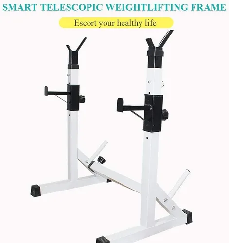 Miniatura 2 de Estante de prensa de banco ajustable multifunción para levantamiento de pesas Fitness Estante ajustable para sentadillas, estación de inmersión