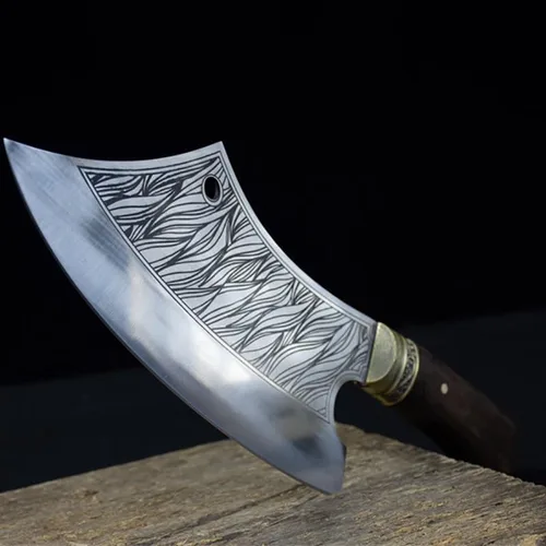 Miniatura 3 de Cuchillo de carnicero de carne, cuchillo picador de 10 pulgadas, cuchillo afilado para chefs de carnicero, machete Longquan, cuchillo de cocina