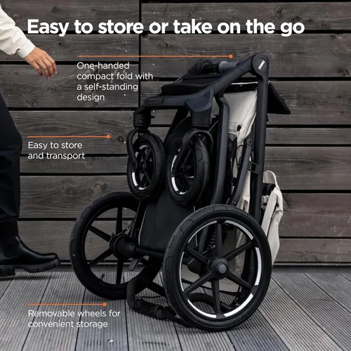 Miniatura 3 de Thule Urban Glide Cochecito Todo Terreno de 4 Ruedas para Un Solo Niño, Sistema de Suspensión Completa, Neumáticos Llenos de Aire, Asiento Vertical