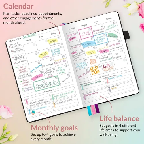 Miniatura 4 de GoGirl Agenda y organizador para mujer – Agenda semanal tamaño A5, diario de objetivos y agenda para mejorar la gestión del tiempo, la productividad