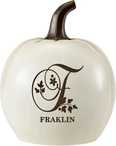 Miniatura 11 de Let's Make Memories - Lámpara de calabaza con nombre - Adorno de otoño - Calabaza luminosa de uso interior/exterior - Nombre e iniciales