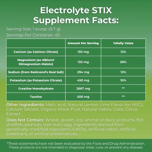 Miniatura 2 de MYOXCIENCE Electrolyte STIX Polvo de electrolito de creatina Recuperación del ejercicio y el desarrollo muscular con sal real