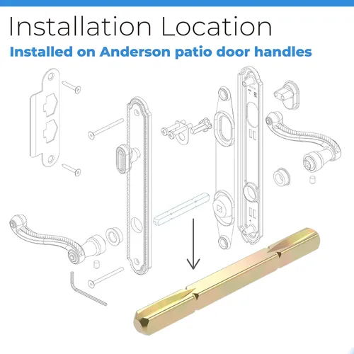 Miniatura 5 de PalpitateC Piezas de repuesto para manija de puerta Andersen de 3-3/4 de largo, compatibles con puertas de patio Andersen, puerta con bisagras