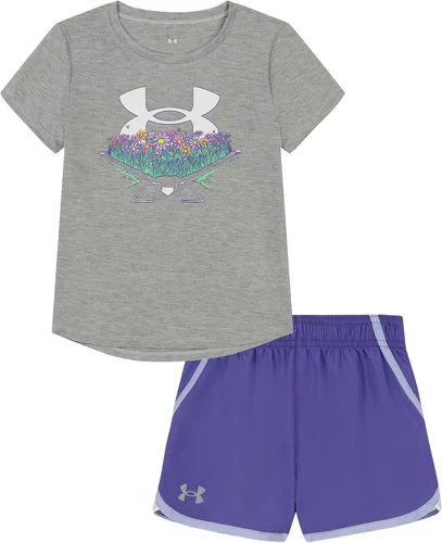 Miniatura 29 de Under Armour baby-girls Short Sleeve Shirt and Shorts Set, Durable Stretch and Lightweight