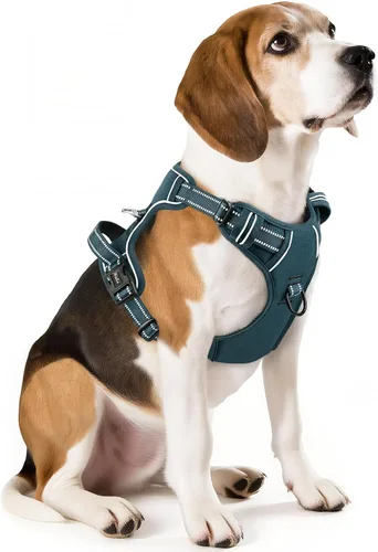 Miniatura 14 de Arnés para perro HEELE para perros grandes sin tirones Chaleco arnés para perro grande con mango acolchado suave reflectante para entrenamiento al