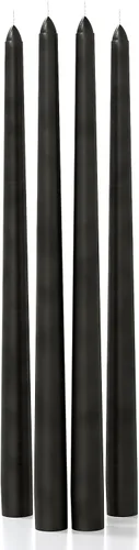 Miniatura 39 de CANDWAX Paquete de 4 velas cónicas blancas, sin goteo, de combustión lenta, sin perfume, de 12 pulgadas, ideales para mesa de comedor, candelabros