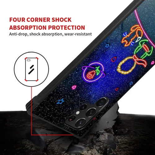 Miniatura 24 de CARLOCA Funda compatible con Samsung Galaxy S22 Ultra, diseño gráfico de Star Howling Wolfs Samsung Galaxy S22 Ultra, diseño gráfico, a prueba