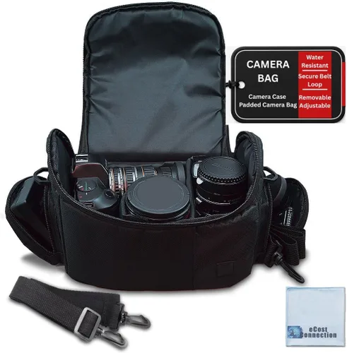 Miniatura 9 de Acuvar - Funda acolchada mediana y suave para cámaras DSLR y sin espejo, compatible con Nikon, Canon, Sony, Pentax, Olympus, Panasonic, Samsung