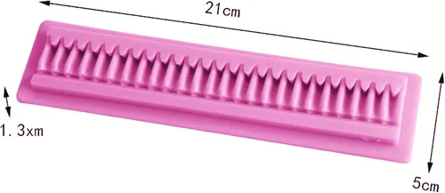 Miniatura 2 de 2 moldes de silicona para hornear fondant, molde de ondas de encaje plisado para decoración de pasteles, Sugarcraft, chocolate, decoración