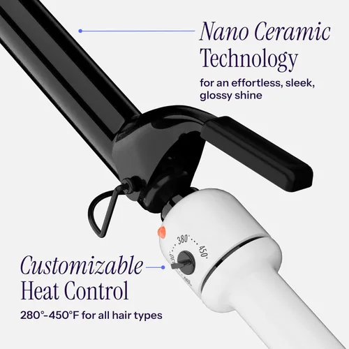 Miniatura 2 de HOT TOOLS Pro Artist Nano Rizador/Varita de Cerámica Para Cabello Suave y Brillante (1-1/4 pulgadas)
