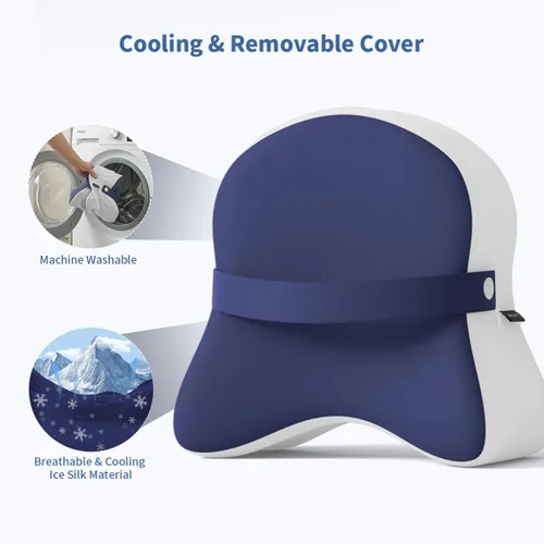 Miniatura 4 de Almohada de rodilla para personas que duermen de lado, correa ajustable extraíble entre la almohada de las piernas para dormir de lado, funda