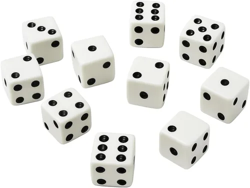 Miniatura 8 de 10 dados de juego de 0.630 in (negro con puntas rojas)