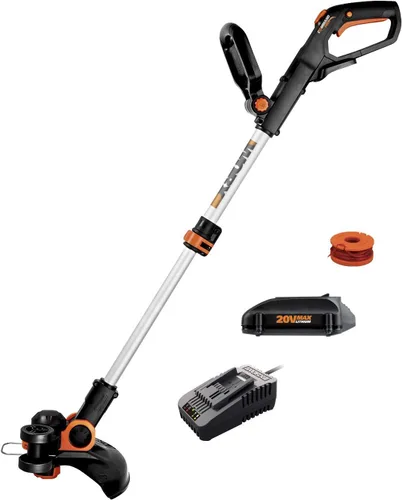 Worx Cortadora de hilo inalámbrica GT3.0 20V PowerShare de 12 pulgadas y recortadora de malezas (1) Batería y cargador incluidos WG163.8
