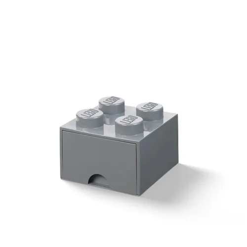 Miniatura 14 de Lego - Caja en forma de bloque tipo Lego, 4 perillas, 1 caja, apilable, caja de almacenamiento Azul real claro