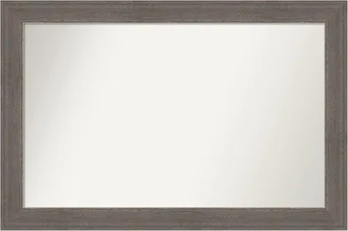 Miniatura 266 de Amanti Art Espejo de pared personalizado no biselado (24.5 x 24.5 pulgadas), marco gris marrón alta, varios tamaños personalizados, espejo de baño