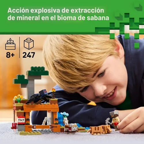 Miniatura 3 de LEGO Minecraft La Expedición Minera del Armadillo - Figuras de Juguete y Set de Juego - Juguete de Construcción de Minecraft para Niños, Niños