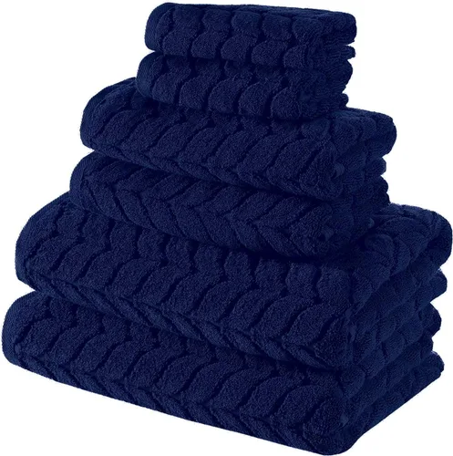 Miniatura 37 de BAGNO MILANO Toallas de baño de algodón turco, toallas de mano, juego de toallas de lujo de felpa suave de la colección jacquard