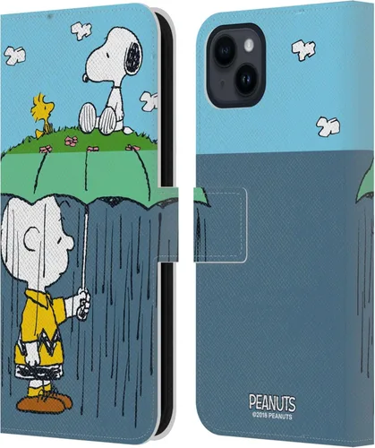 Miniatura 123 de Head Case Designs Funda de piel con licencia oficial de Peanuts Snoopy & Woodstock Balloon Halfs and Laughs para Apple iPhone 7/8/SE 2020 y 2022