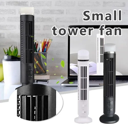 Miniatura 7 de Aramox Ventilador de torre oscilante, ventilador de torre sin aspas, ventilador de escritorio USB oscilante con luz para el hogar, dormitorio, Negro