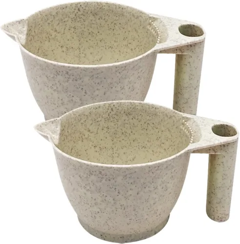 minkissy Paquete de 2 cuencos de tinte para el cabello con mango ergonómico de 6.69 x 3.54 x 3.14 pulgadas, cuencos de mezcla de colores