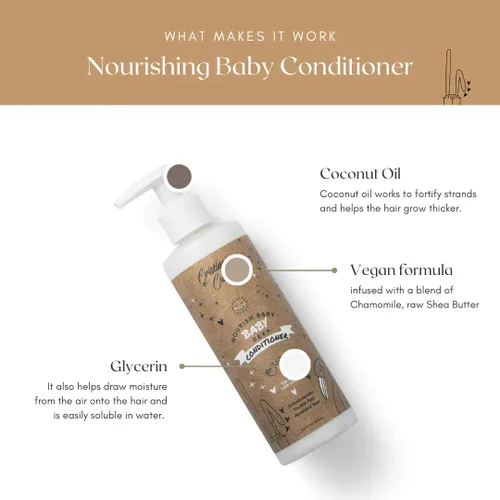 Miniatura 3 de Cristina's Curls Set de champú y acondicionador para bebés: limpieza suave y desenredante suave