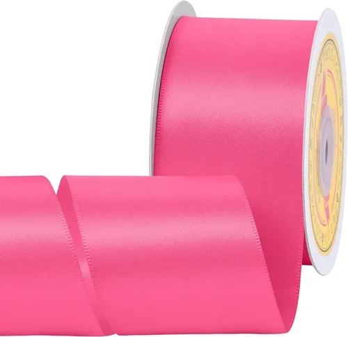 Miniatura 72 de Cinta de satén blanca antigua de doble cara de 1-1/2 pulgadas x 50 yardas, cinta de poliéster para envolver regalos, día de San Valentín, bodas