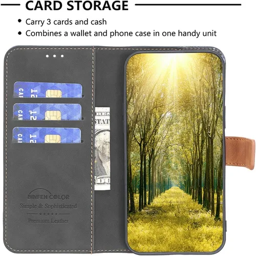 Miniatura 3 de jioeuinly Case Compatible with Celular Kalley Element 5+Plus Phone Case Flip Stand Cover PU Leather BF11 Wallet Case Black