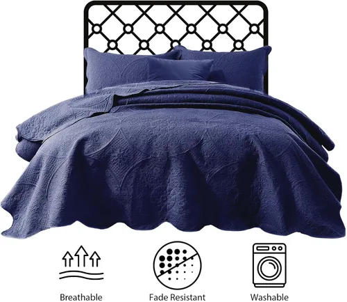 Miniatura 146 de MOONLIGHT20015 Juego de colchas individuales (68" x 86") – Paquete a granel de 10 al por mayor para hoteles, dormitorios de invitados y Airbnbs