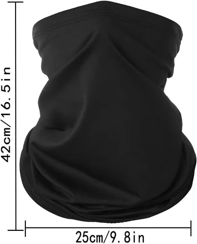 Miniatura 2 de Paquete de 6 mascarillas faciales transpirables, protección UV de verano, polaina de cuello refrescante, ropa facial Negro