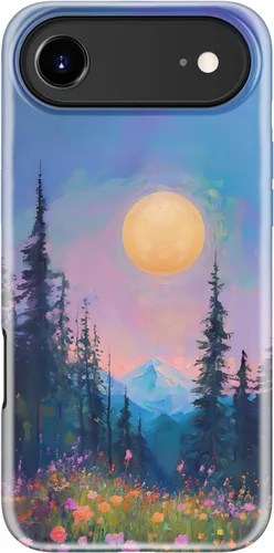Miniatura 99 de Funda para iPhone 12 Mini, compatible con carga inalámbrica, protección de doble capa con elegante diseño de flores silvestres, silicona suave +