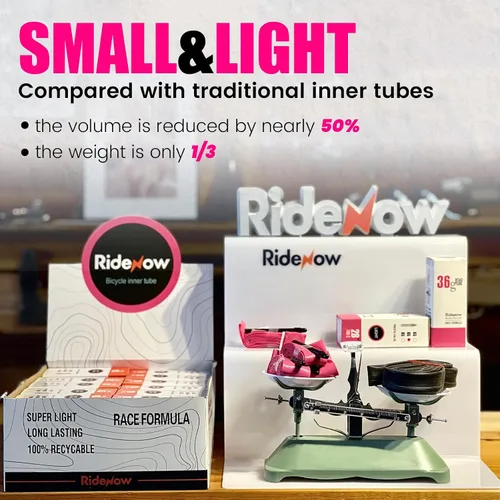 Miniatura 3 de RideNow BMX Inner Tube 16",18",20" Wheel Sizes, Fits Tire Widths 1.9-2.5, 2-Pack Ultra-Light Puncture Resistant TPU Bike Tube with 45mm Presta