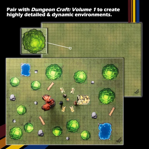 Miniatura 4 de Dungeon Craft RPG & DND Set de Inicio – Kit de Esenciales de Mapas Plegables – Set de 4 – Expedición