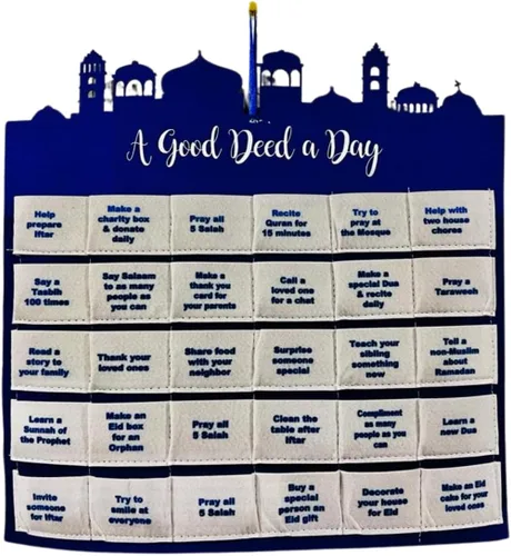 Miniatura 7 de Calendario de cuenta regresiva de Ramadán para niños, calendario islámico, festivo, decoración del hogar, calendario de Adviento de Ramadán Mubarak