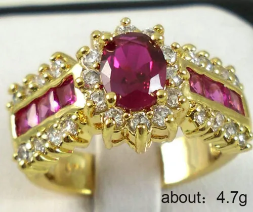 Miniatura 4 de Xiaomei Anillo de compromiso para mujer, oro amarillo de 14 quilates, joyería nupcial de compromiso, talla 6-10