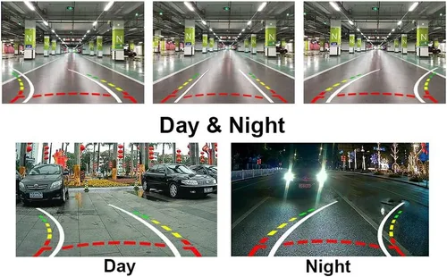 Miniatura 7 de Vlicevrn - Cámara de visión trasera para vehículo de automóvil, trayectoria dinámica, pistas de línea de respaldo para Toyota RAV4 XA30 / Toyota