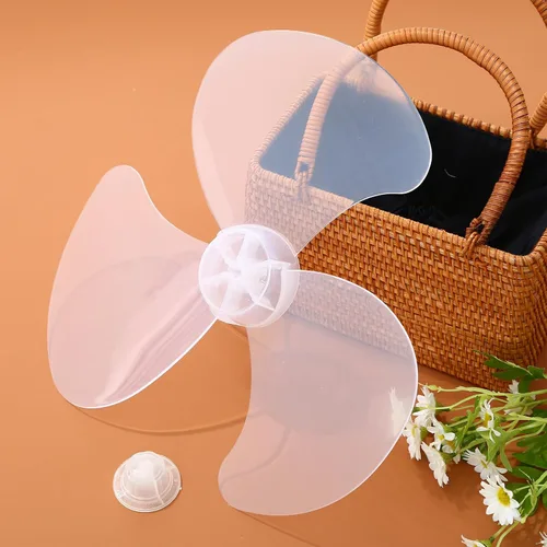 Miniatura 2 de Alvivi Ventilador universal de plástico de 3 hojas con cubierta de tuerca, parte de repuesto de ventilador de pedestal de pie duradero