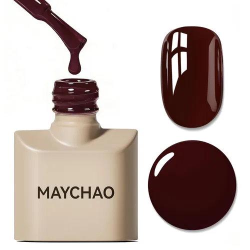 Miniatura 92 de MAYCHAO Esmalte de uñas de gel rosa intenso de 0.5 onzas líquidas, 1 unidad de esmalte de gel rosa brillante, esmalte de uñas que se absorbe con luz