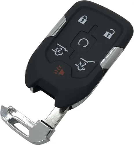 Miniatura 3 de Estuche de reemplazo para llavero de Chevy Suburban Tahoe 2015 2016 2017 2018 2019 2020 GMC Yukon Entrada sin llave Llavero remoto inteligente Negro