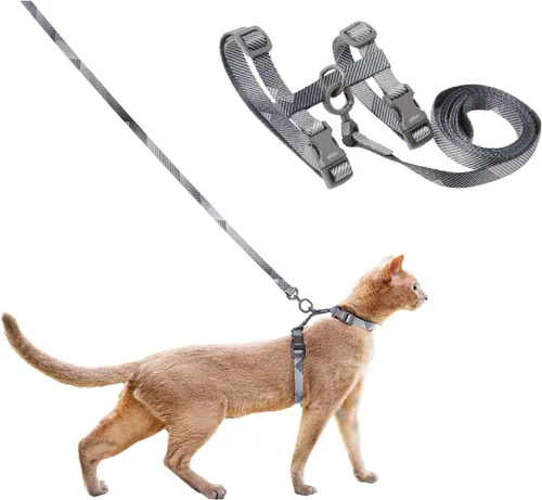 pidan Cat Harness and Leash Set, Escape Proof Adjustable Kitten Harness for Large Small Cats, Easy Use, Lightweight Soft Walking Travel