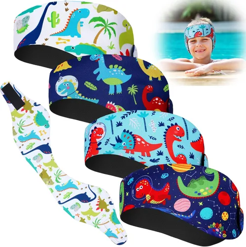 Miniatura 10 de 4 diademas de natación para natación, banda ajustable para la oreja para mantener el agua fuera, protección para los oídos para niños y adultos