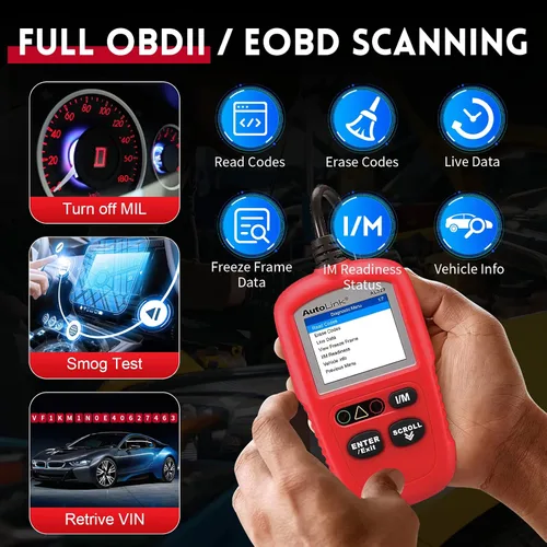Miniatura 2 de Autel AutoLink AL329 Escáner OBD2, Actualización del Lector de Códigos AL319 y MS309, Lector OBDII con VIN Automático, Datos en Vivo, Búsqueda