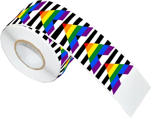 Miniatura 11 de LGBTQ - Calcomanías de orgullo, rectangulares de seis colores, arco iris, calcomanías autoadhesivas impermeables para desfiles y eventos