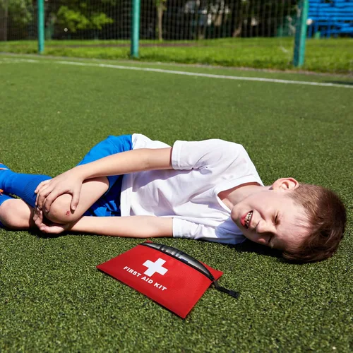 Miniatura 8 de 12 piezas Mini Kit de primeros auxilios Bolsa de almacenamiento vacía con cierre para emergencias en casa, oficina, automóvil, al aire libre, barco