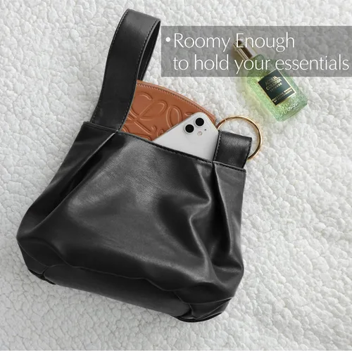 Miniatura 4 de Bolso de mano para mujer, de piel vegana, suave, con asa superior, bolso pequeño