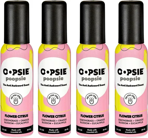 Miniatura 8 de Oopsie Poopsie Aerosol para inodoro – Antes y después de ir – Spray neutralizador y eliminador de olores de baño, tamaño de viaje con aceites